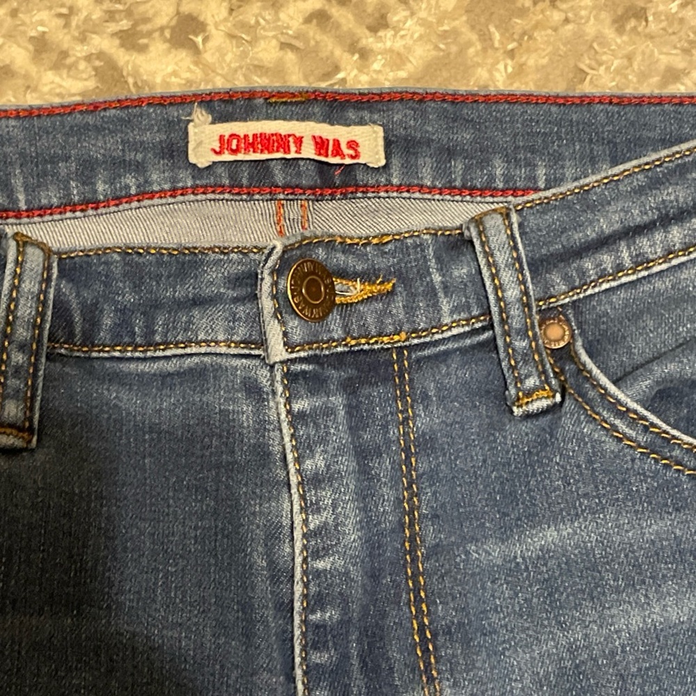 Johnny Was Denim Mid Rise Skinny size 27